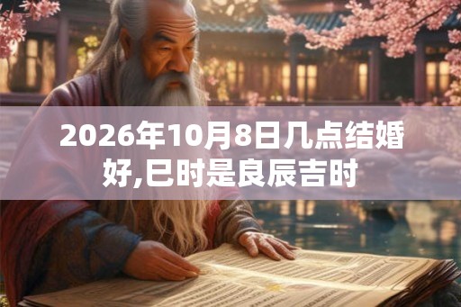 2026年10月8日几点结婚好,巳时是良辰吉时 2026年10月8日几点结婚好,巳时是良辰吉时