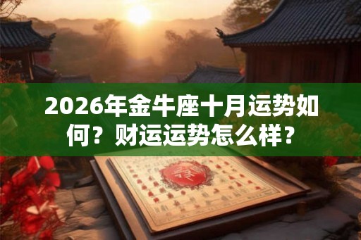 2026年金牛座十月运势如何?财运运势怎么样? 2026年金牛座十月运势如何?财运运势怎么样?