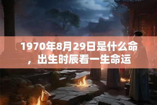 1970年8月29日是什么命，出生时辰看一生命运