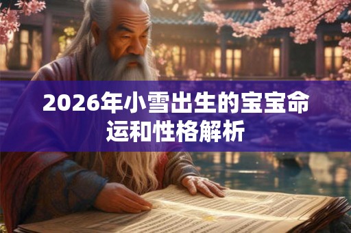 2026年小雪出生的宝宝命运和性格解析