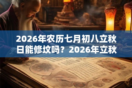 2026年农历七月初八立秋日能修坟吗？2026年立秋什么时候？