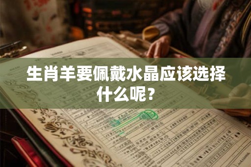 生肖羊要佩戴水晶应该选择什么呢？