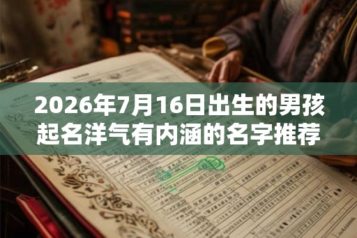 2026年7月16日出生的男孩起名洋气有内涵的名字推荐 2026年7月16日出生的男孩起名洋气有内涵的名字推荐