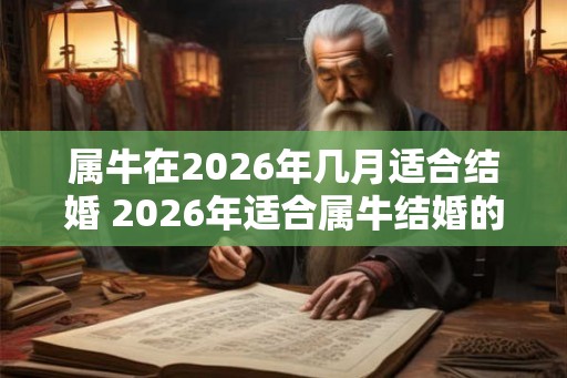 属牛在2026年几月适合结婚 2026年适合属牛结婚的月份是