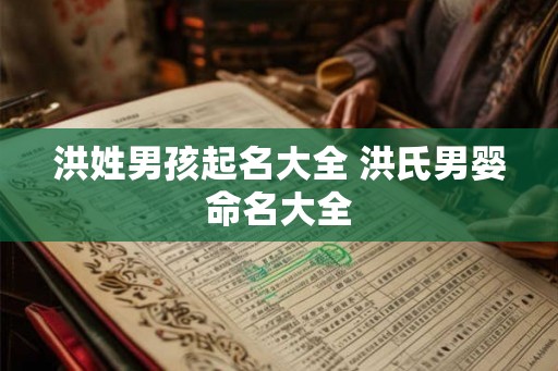 洪姓男孩起名大全 洪氏男婴命名大全