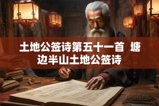 土地公签诗第五十一首  塘边半山土地公签诗