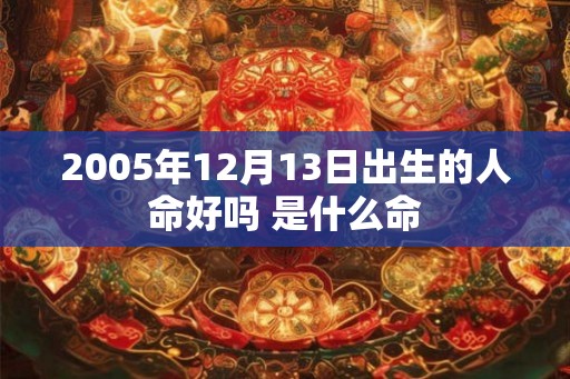 2005年12月13日出生的人命好吗 是什么命