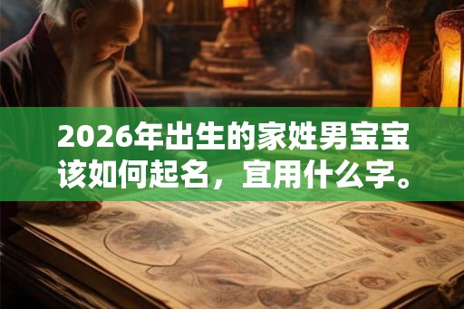 2026年出生的家姓男宝宝该如何起名，宜用什么字。