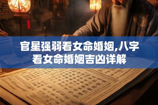 官星强弱看女命婚姻,八字看女命婚姻吉凶详解