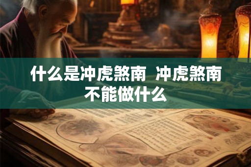 什么是冲虎煞南  冲虎煞南不能做什么