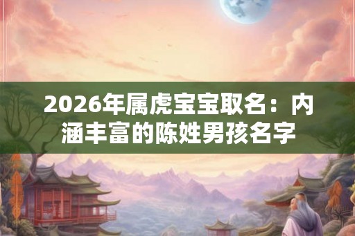 2026年属虎宝宝取名：内涵丰富的陈姓男孩名字