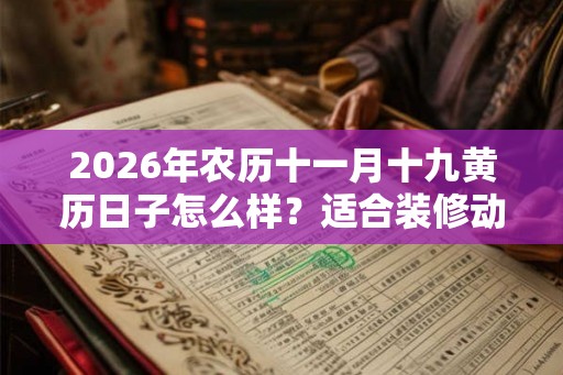 2026年农历十一月十九黄历日子怎么样？适合装修动土吗？