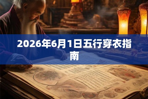 2026年6月1日五行穿衣指南