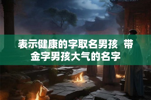表示健康的字取名男孩  带金字男孩大气的名字