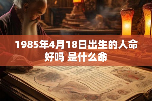 1985年4月18日出生的人命好吗 是什么命
