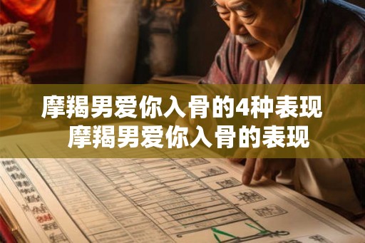 摩羯男爱你入骨的4种表现  摩羯男爱你入骨的表现