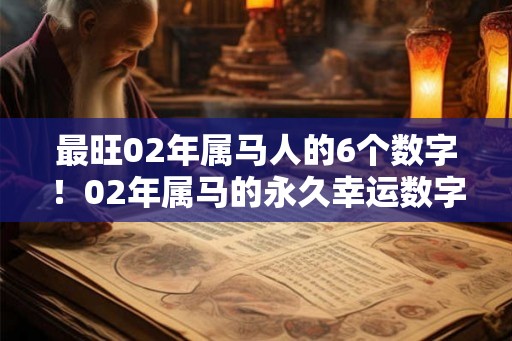 最旺02年属马人的6个数字！02年属马的永久幸运数字