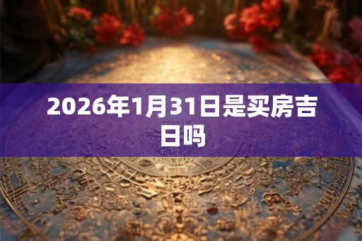 2026年1月31日是买房吉日吗 2026年1月31日是买房吉日吗