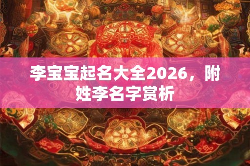 李宝宝起名大全2026，附姓李名字赏析