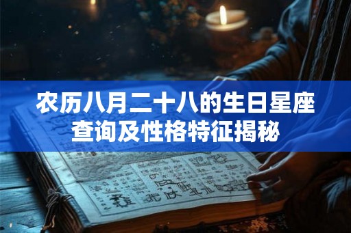 农历八月二十八的生日星座查询及性格特征揭秘 农历八月二十八的生日星座查询及性格特征揭秘