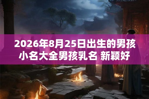 2026年8月25日出生的男孩小名大全男孩乳名 新颖好听的男孩名字