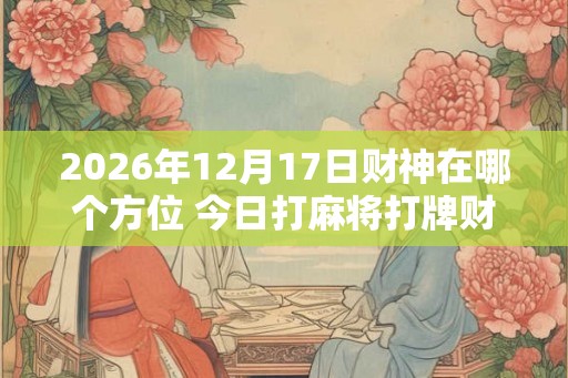 2026年12月17日财神在哪个方位 今日打麻将打牌财运方位