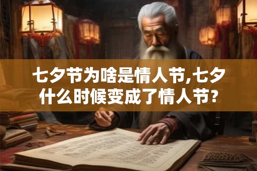 七夕节为啥是情人节,七夕什么时候变成了情人节？