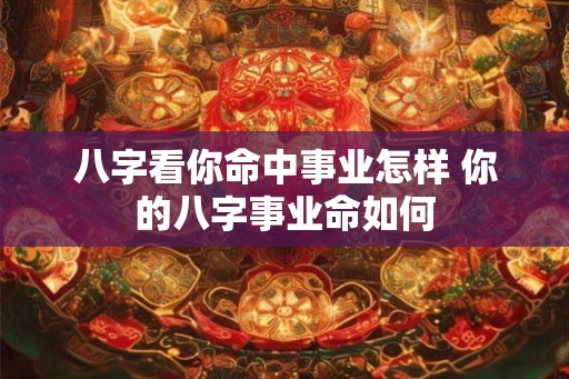 八字看你命中事业怎样 你的八字事业命如何