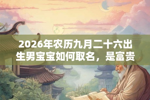 2026年农历九月二十六出生男宝宝如何取名,是富贵命吗? 2026年农历九月二十六出生男宝宝如何取名,是富贵命吗?