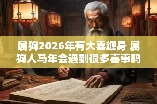 属狗2026年有大喜缠身 属狗人马年会遇到很多喜事吗