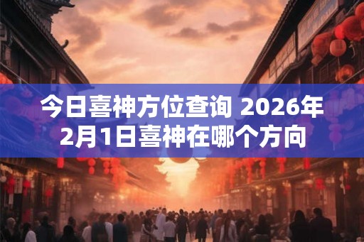 今日喜神方位查询 2026年2月1日喜神在哪个方向