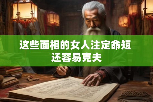 这些面相的女人注定命短 还容易克夫