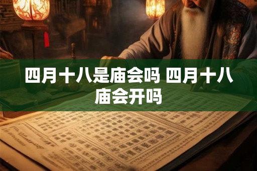 四月十八是庙会吗 四月十八庙会开吗