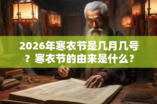 2026年寒衣节是几月几号？寒衣节的由来是什么？