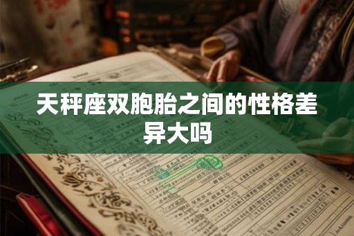 天秤座双胞胎之间的性格差异大吗