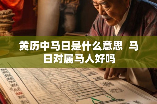 黄历中马日是什么意思  马日对属马人好吗