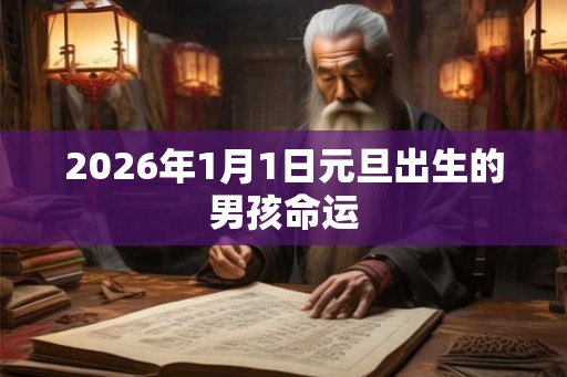 2026年1月1日元旦出生的男孩命运