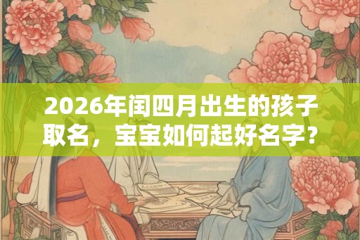 2026年闰四月出生的孩子取名，宝宝如何起好名字？