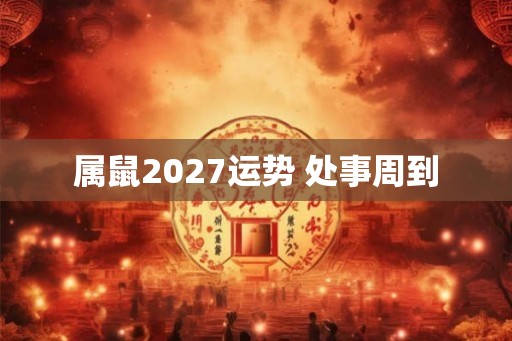 属鼠2027运势 处事周到