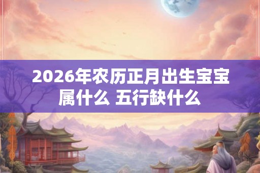 2026年农历正月出生宝宝属什么 五行缺什么