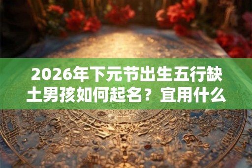 2026年下元节出生五行缺土男孩如何起名？宜用什么字？