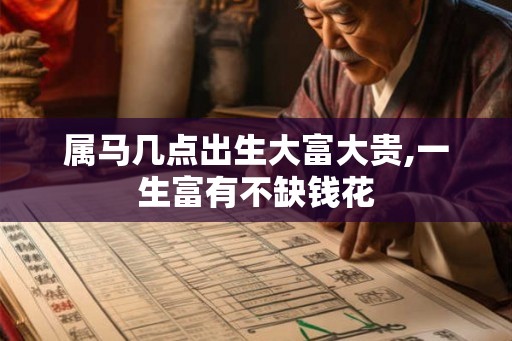 属马几点出生大富大贵,一生富有不缺钱花