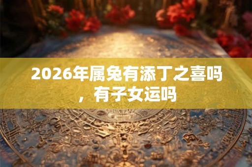 2026年属兔有添丁之喜吗，有子女运吗