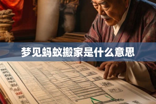 梦见蚂蚁搬家是什么意思