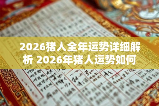 2026猪人全年运势详细解析 2026年猪人运势如何