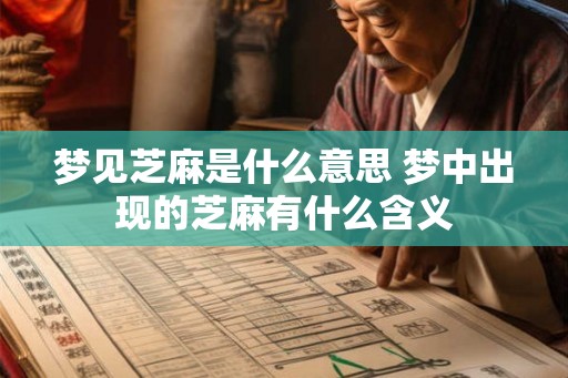 梦见芝麻是什么意思 梦中出现的芝麻有什么含义 梦见芝麻是什么意思 梦中出现的芝麻有什么含义