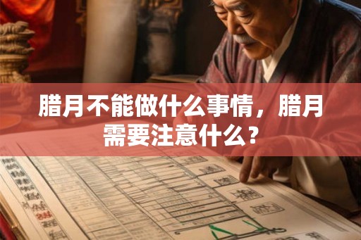 腊月不能做什么事情,腊月需要注意什么? 腊月不能做什么事情,腊月需要注意什么?