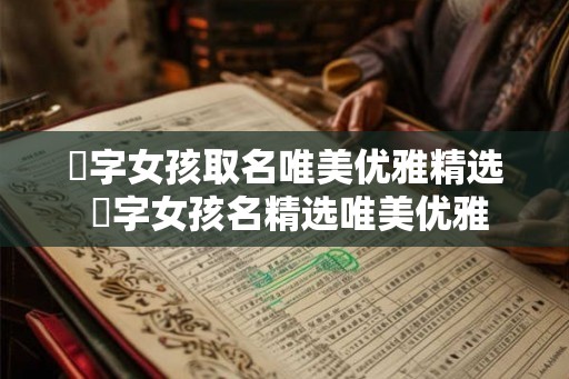 婠字女孩取名唯美优雅精选 婠字女孩名精选唯美优雅