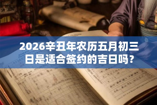 2026辛丑年农历五月初三日是适合签约的吉日吗？