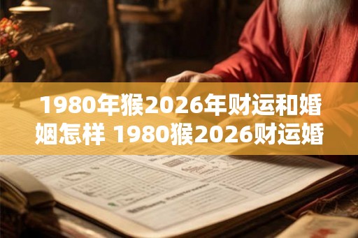 1980年猴2026年财运和婚姻怎样 1980猴2026财运婚姻如何